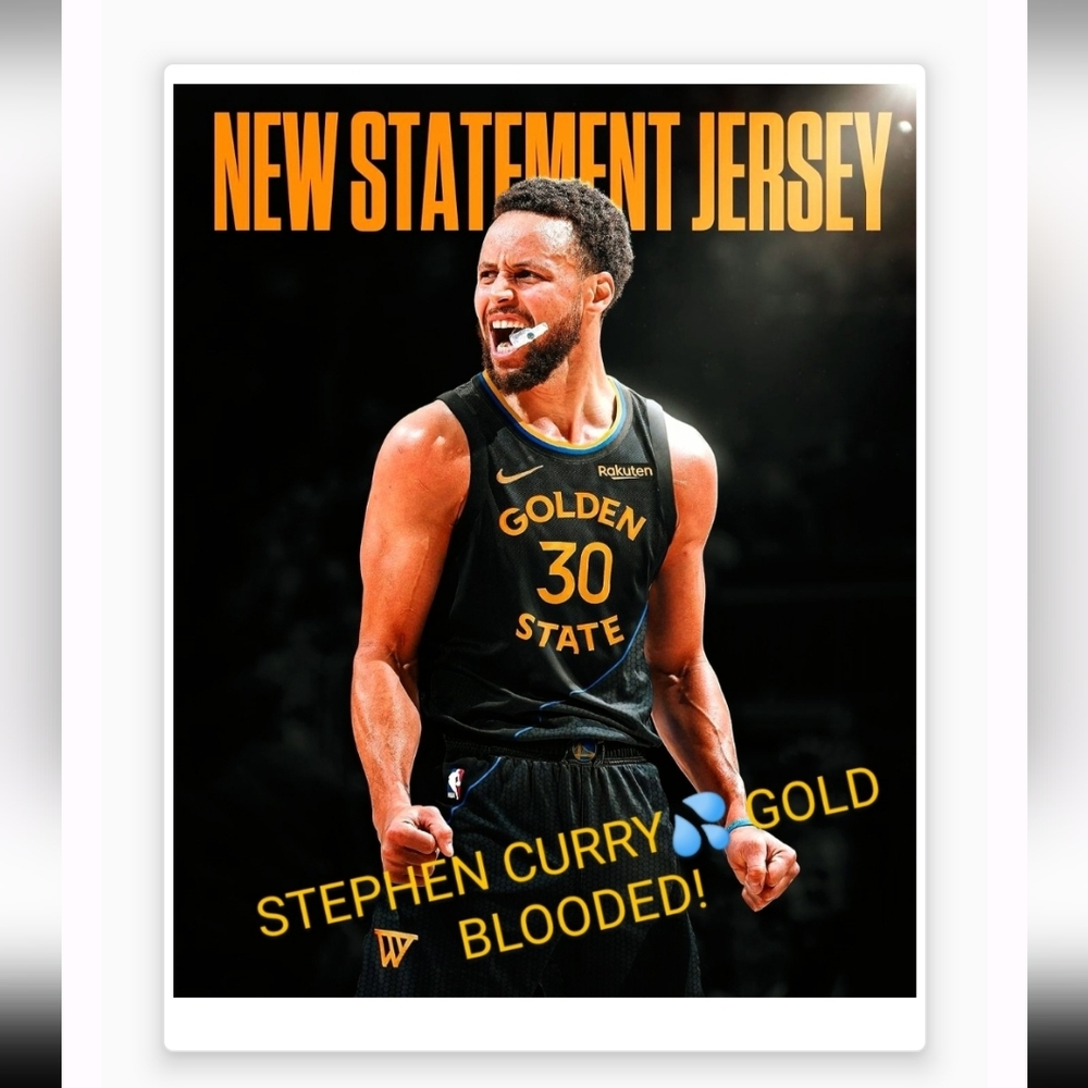 NEW! STEPHEN CURRY GOLD BLOODED! SELF CREATED 8.5x11 ULTRA PREMIUM GLOSSY POSTER